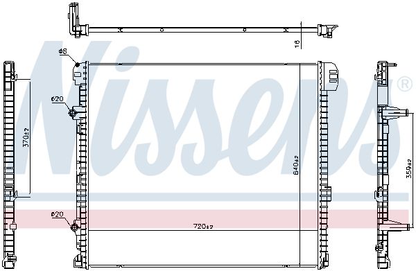Motora dzesēsanas radiators - 606979