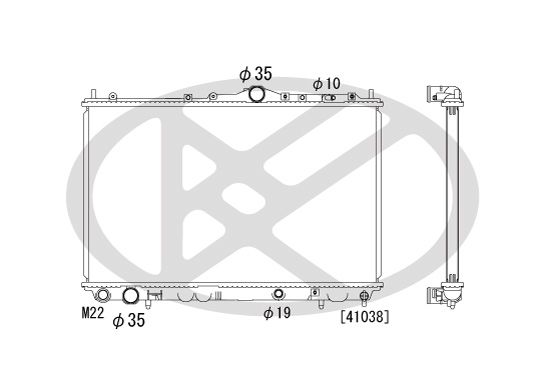 Motora dzesēsanas radiators - PL031181
