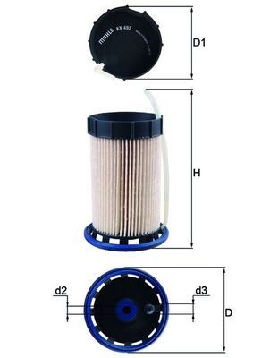Degvielas filtrs - KX 492