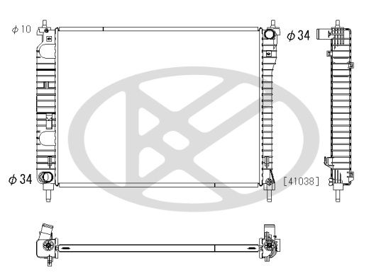 Motora dzesēsanas radiators - PL313207