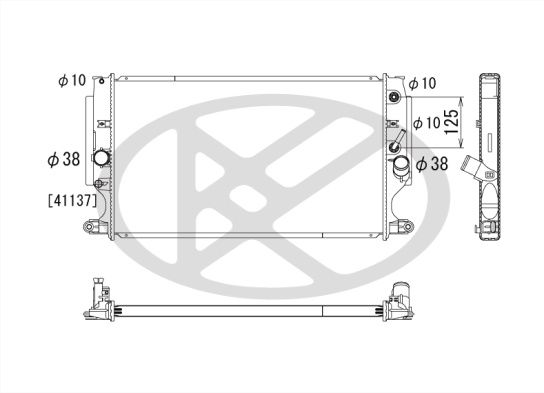 Motora dzesēsanas radiators - PL012763