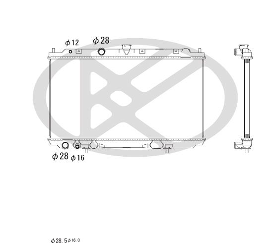 Motora dzesēsanas radiators - PL022144