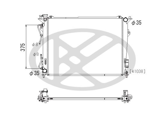 Motora dzesēsanas radiators - PL812385