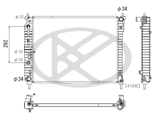 Motora dzesēsanas radiators - PL313206