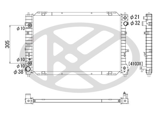 Motora dzesēsanas radiators - PL061556