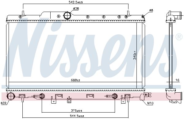 Motora dzesēsanas radiators - 64123