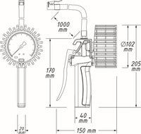 Riepu pumpēšanas pistoles un spiediena mērītāji - 9041G-1