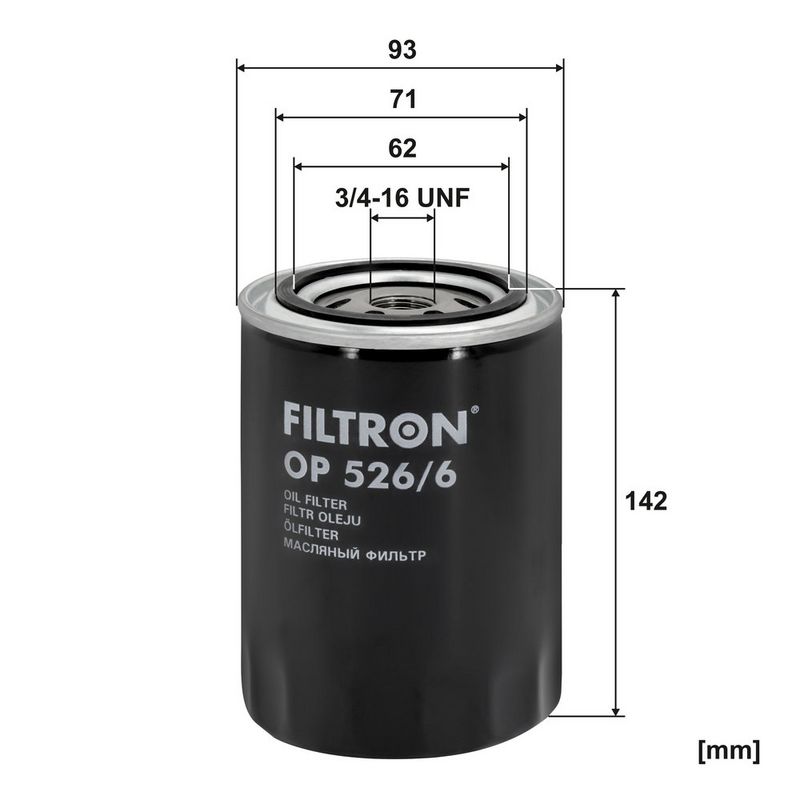 Eļļas filtrs - OP 526/6