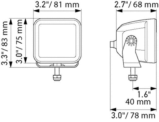 Off-road work light - 1FA 358 176-811