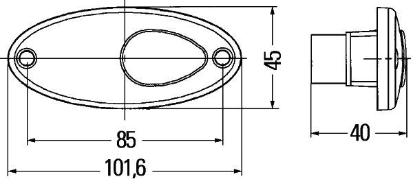 Sānu gabarītlukturis - 2PS 964 295-001