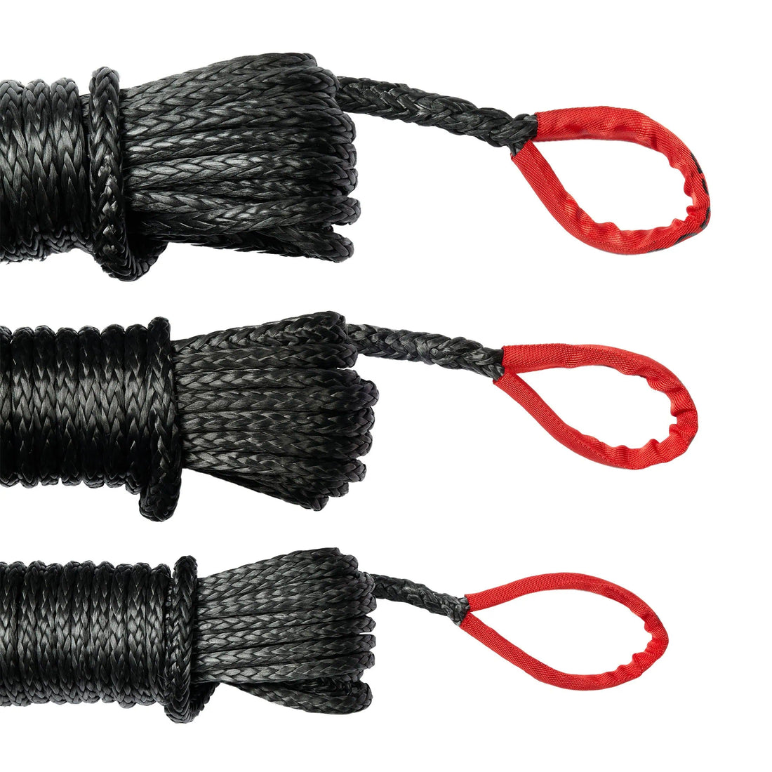 6,000KG Black SaberPro Winch Extension Rope w/Red Sheath Eyes - 20M - SBR-6WERS