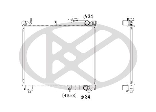 Motora dzesēsanas radiators - PL101339