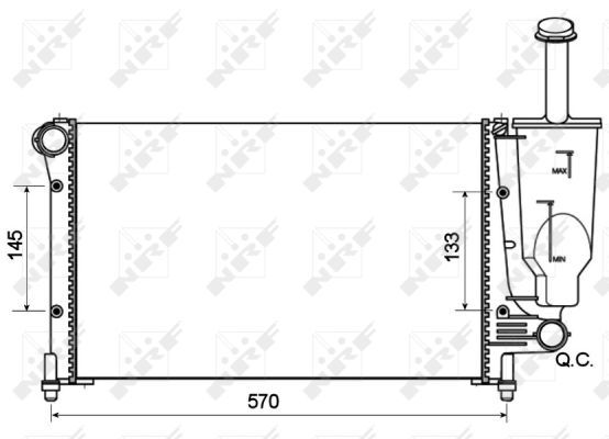 Motora dzesēsanas radiators - 53128A