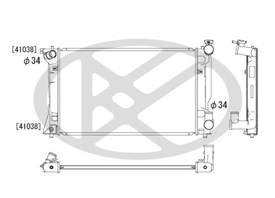 Motora dzesēsanas radiators - PL011667