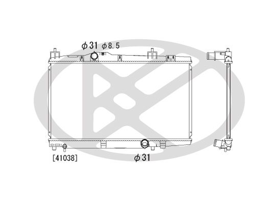 Motora dzesēsanas radiators - PL011929
