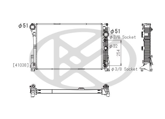 Motora dzesēsanas radiators - PL412485