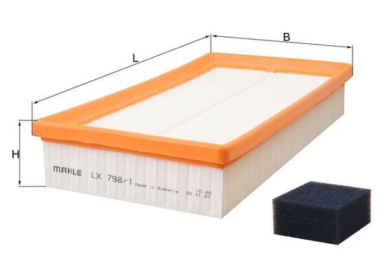 Gaisa filtrs - LX 798/1