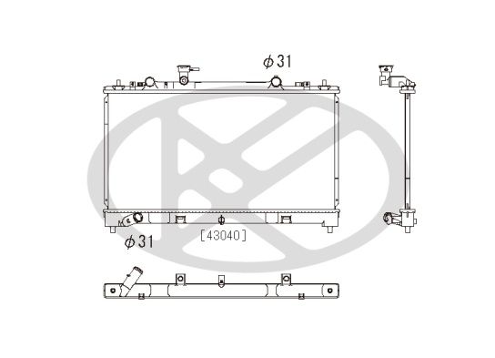 Motora dzesēsanas radiators - PL062747