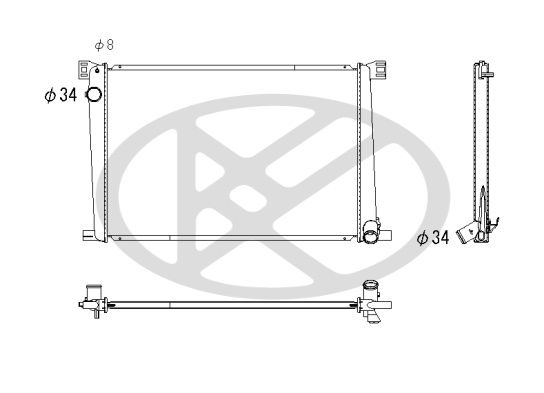 Motora dzesēsanas radiators - PL422958