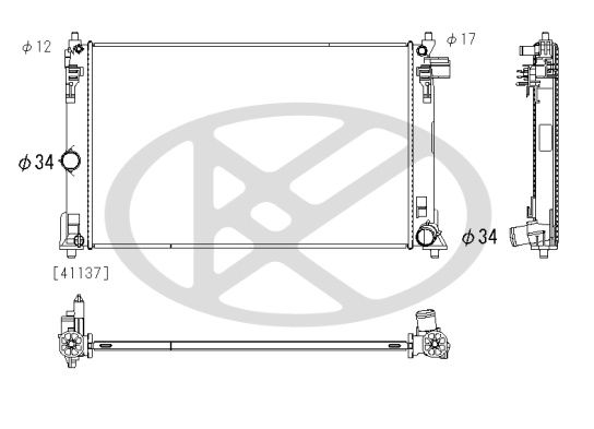 Motora dzesēsanas radiators - PL013465