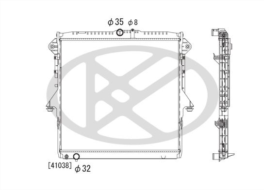 Motora dzesēsanas radiators - PL322811
