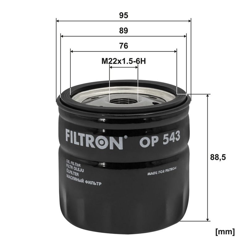 Eļļas filtrs - OP 543