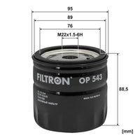 Eļļas filtrs - OP 543