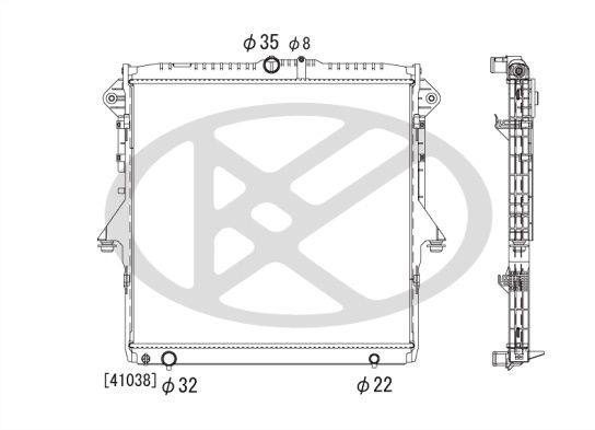 Motora dzesēsanas radiators - PL322812