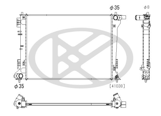 Motora dzesēsanas radiators - PL813466