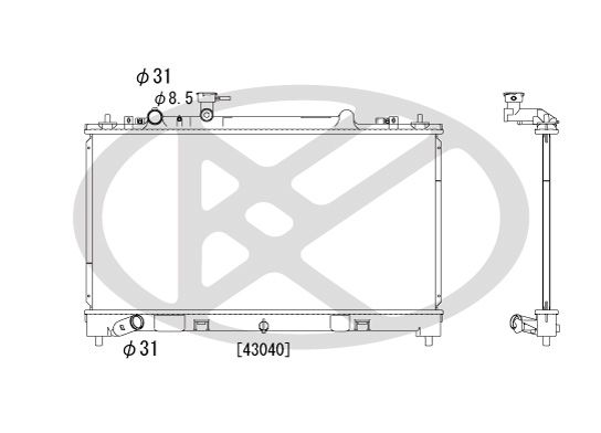 Motora dzesēsanas radiators - PL062181