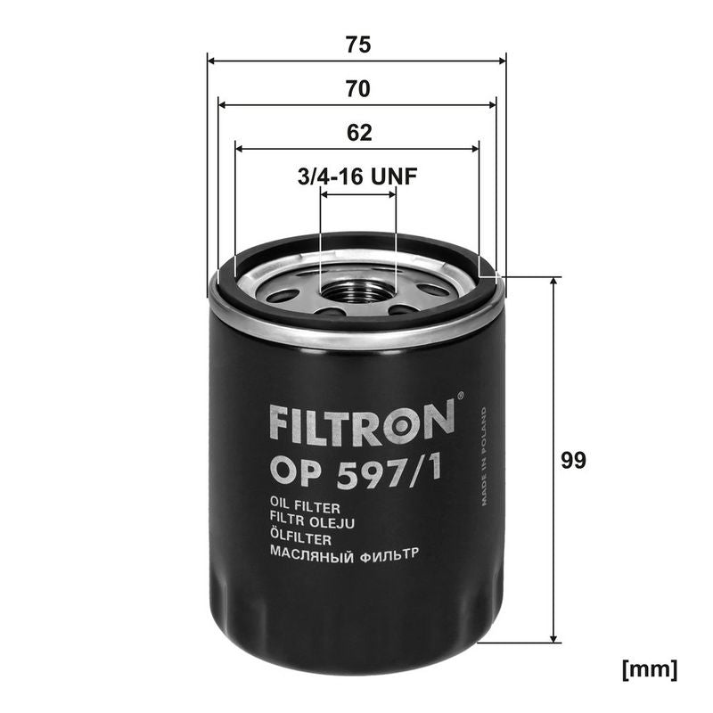 Eļļas filtrs - OP 597/1