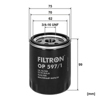 Eļļas filtrs - OP 597/1