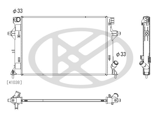 Motora dzesēsanas radiators - PL813321