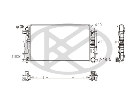 Motora dzesēsanas radiators - PL412612