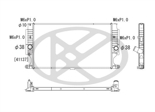 Motora dzesēsanas radiators - PL012778