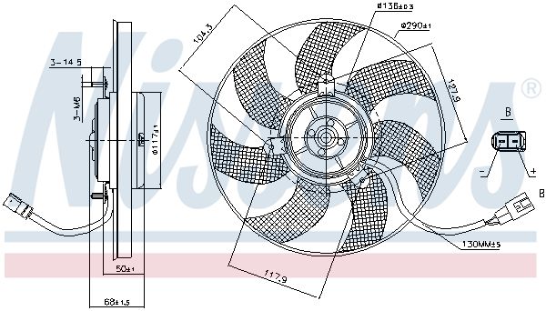 Elektromotors, Dzes. sist. radiatora ventilators - 85680