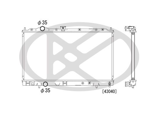 Motora dzesēsanas radiators - PL032045