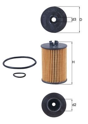 Eļļas filtrs - OX 382D