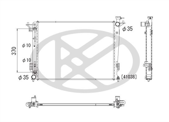 Motora dzesēsanas radiators - PL812502