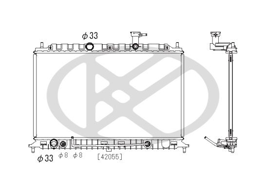 Motora dzesēsanas radiators - PL822455