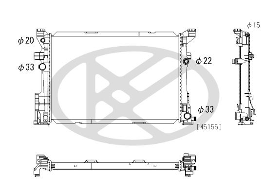 Motora dzesēsanas radiators - PL413012