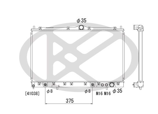 Motora dzesēsanas radiators - PL030259
