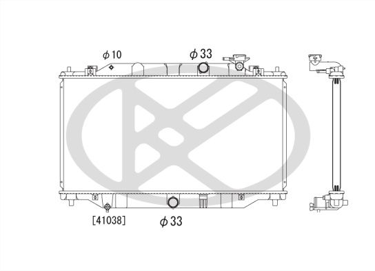 Motora dzesēsanas radiators - PL062864