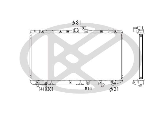 Motora dzesēsanas radiators - PL010287T
