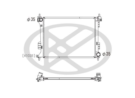Motora dzesēsanas radiators - PL812575