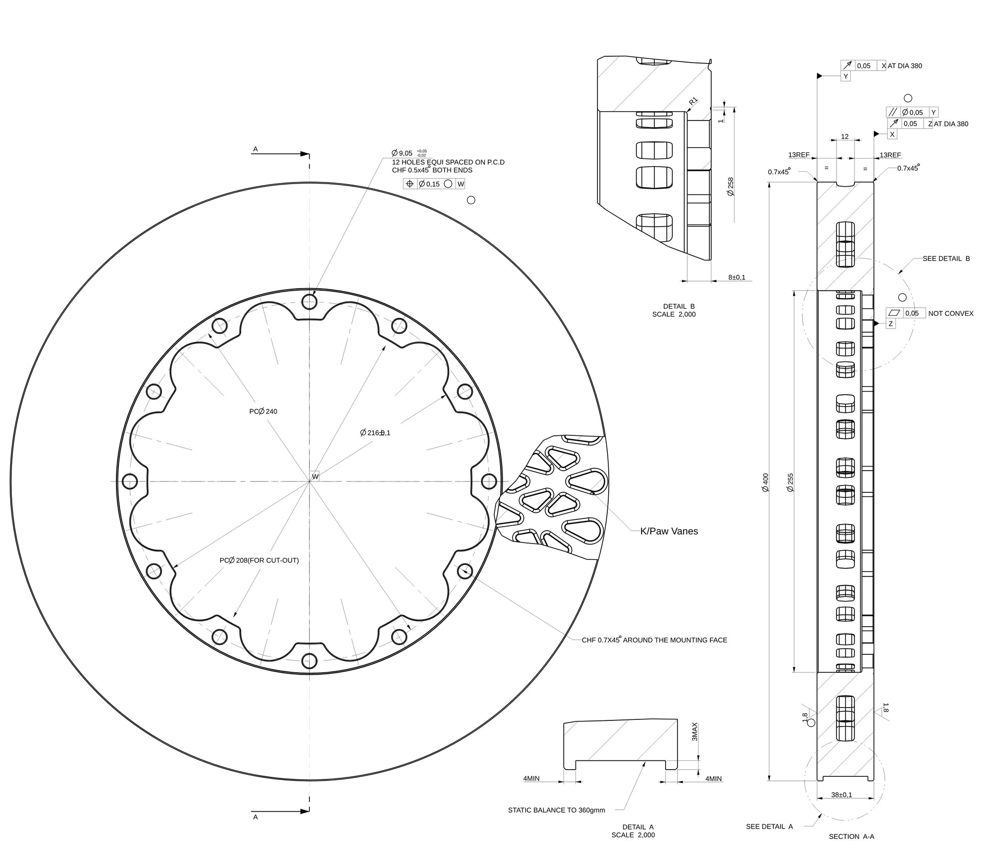 5000 series - T3 - Rotor Only - DBA400.38.240.70