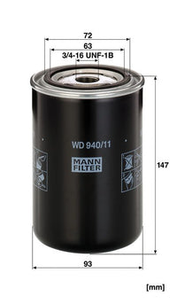 Suodatin, työhydrauliikka - WD 940