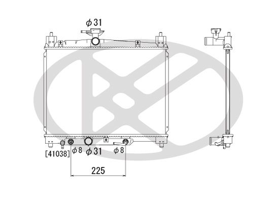 Motora dzesēsanas radiators - PL011606