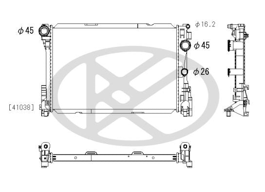 Motora dzesēsanas radiators - PL413011