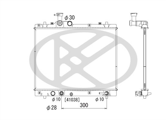 Motora dzesēsanas radiators - PL102790